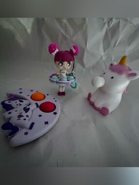 Pink Hair Doll Playset with Unicorn Accessory - Pink